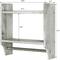2-Tier Wood Wall Mounted Bathroom Shelf with Towel Rack